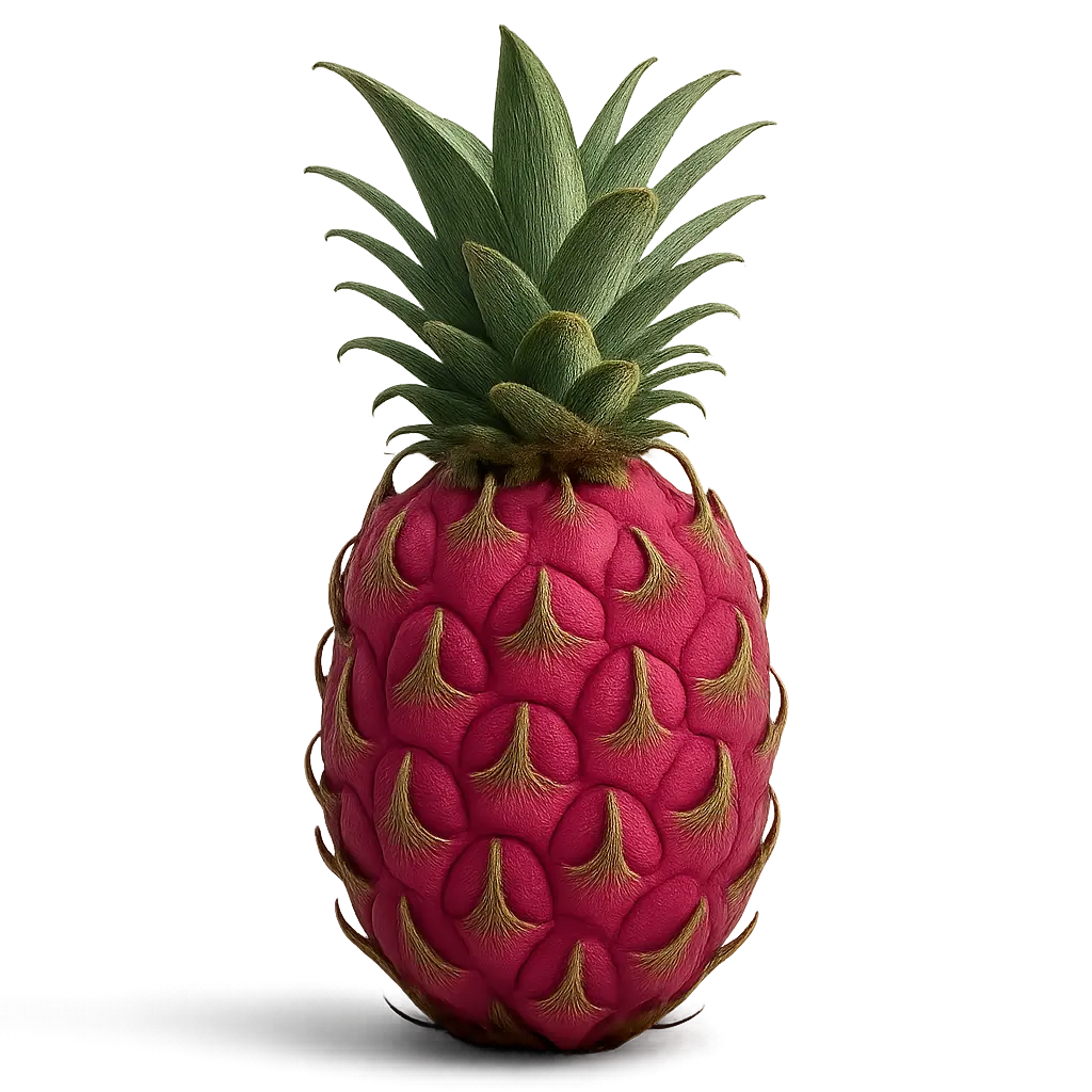 Ananas mit Drachenfrucht-Haut